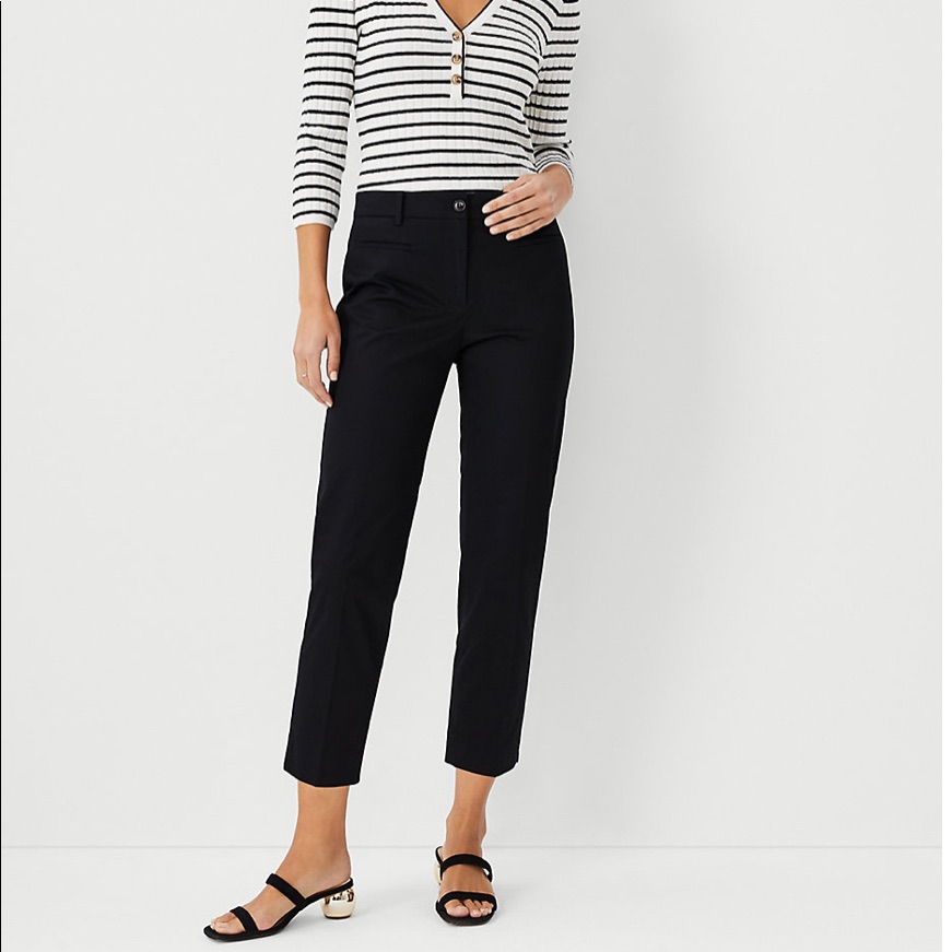 Ann Taylor Signature Black Cropped Pants